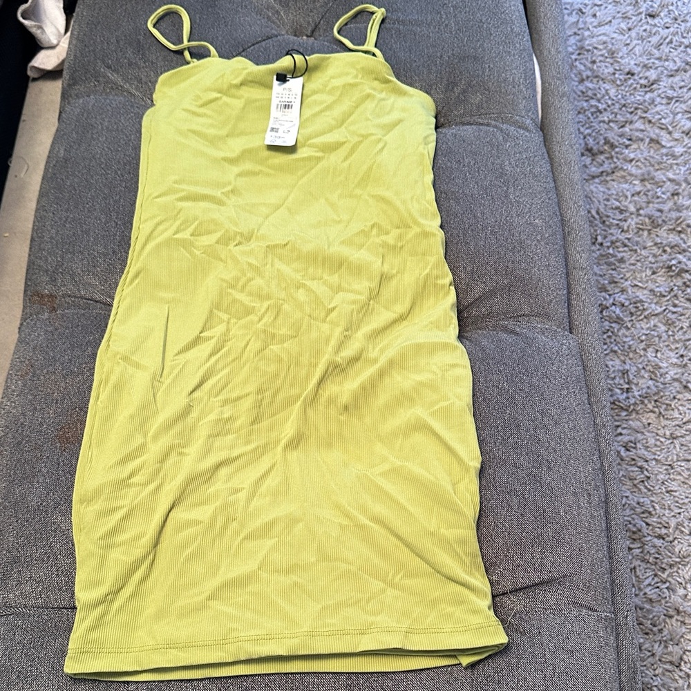 Garage Light Green Ribbed dress